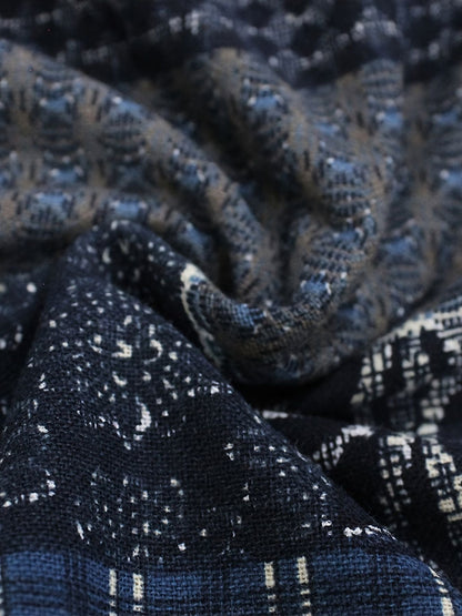 Plus Size Patchwork Print Hoodie Fleece Liner Thermal Coat; Women's Plus Long Sleeve Casual Coat