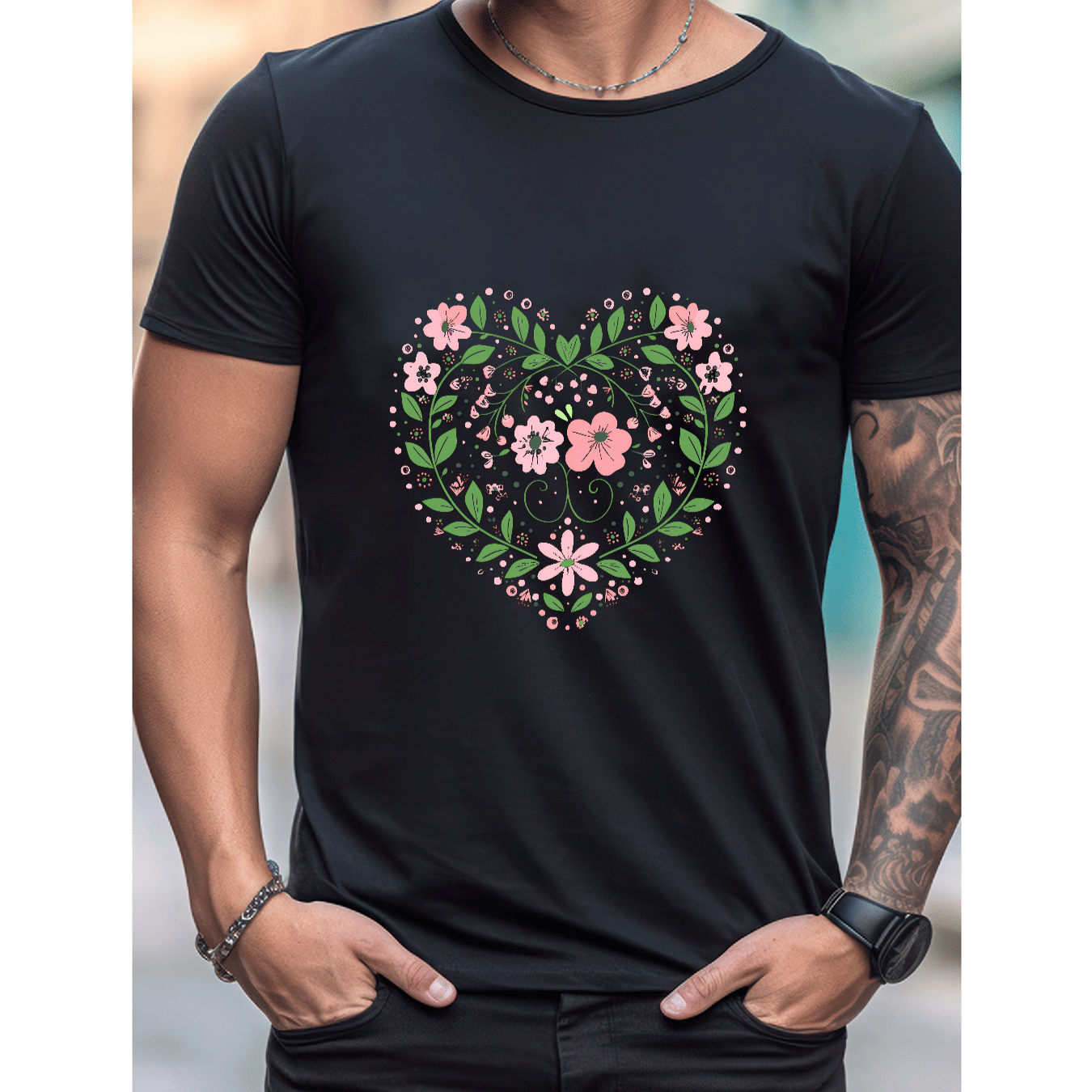 Celebrate in Style with This 100% Cotton Men's Valentine's Day Tee