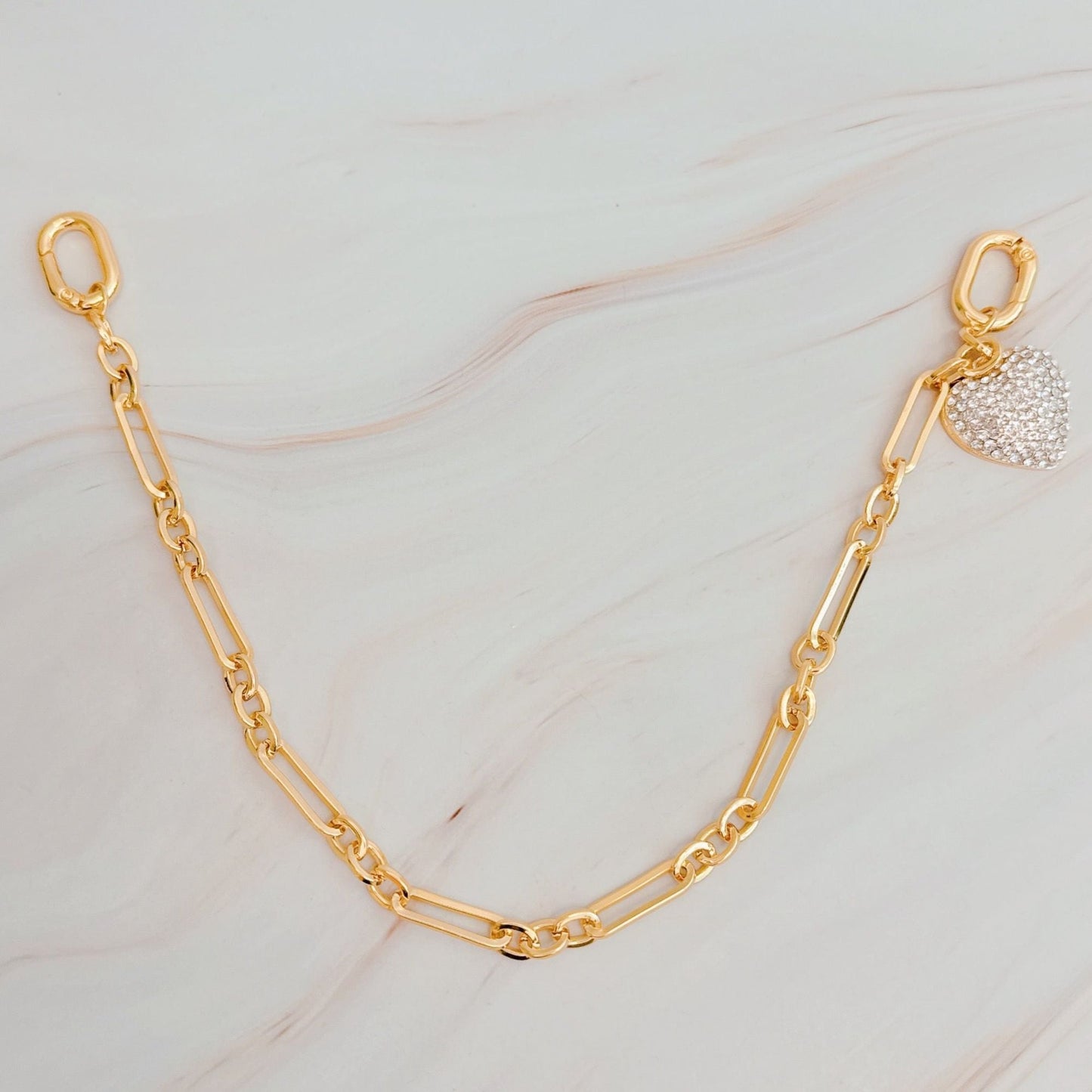 Sparkly Big Heart Bag Charm