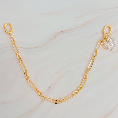 Sparkly Big Heart Bag Charm