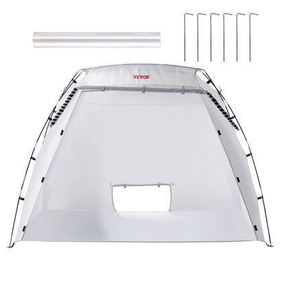Portable Paint Booth, Larger Spray Paint Tent with Built-in Floor & Mesh Screen, Painting Tent Station for Furniture DIY Hobby Tool, 7.5x5.2x5.2ft Spray Paint Shelter