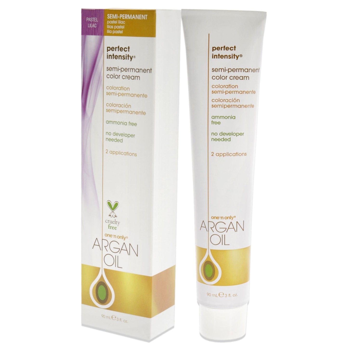 Argan Oil Perfect Intensity Semi-Permanent Color Cream - Pastel Lilac by One n Only for Unisex - 3 oz Hair Color