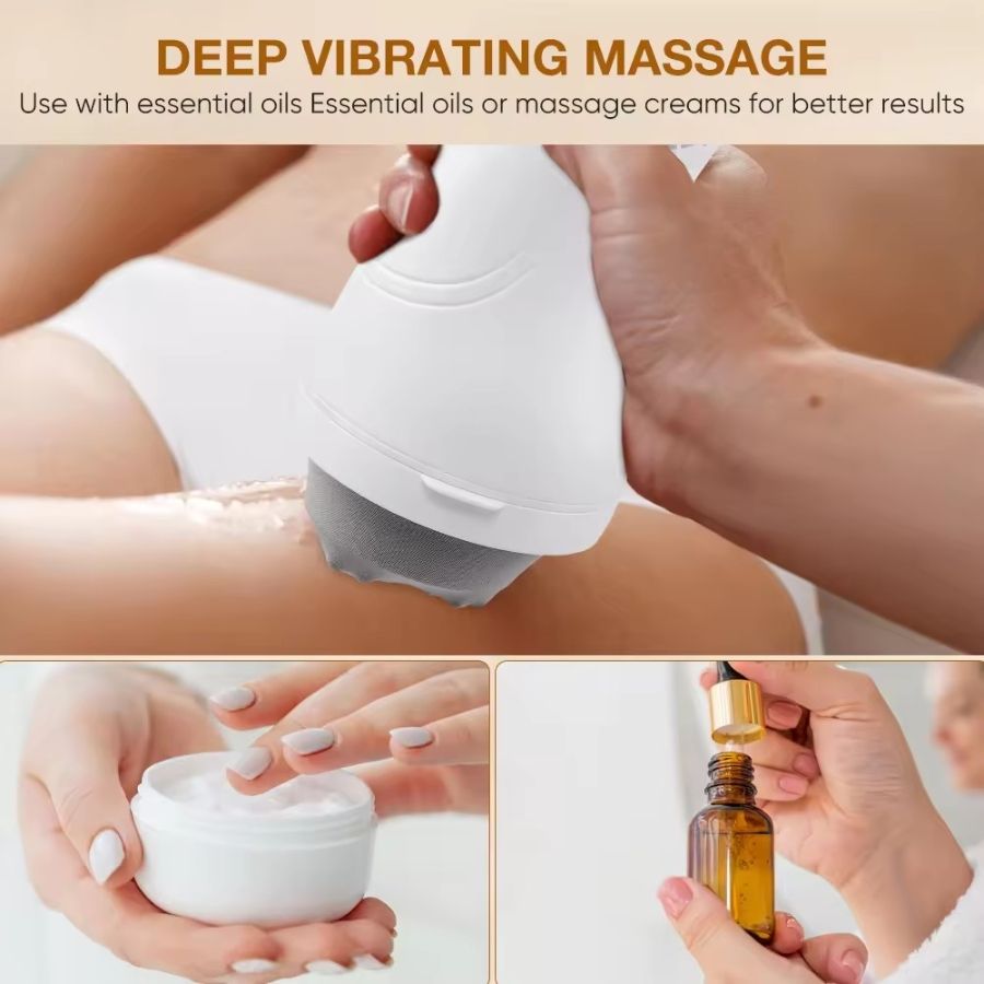 Body Massager 8 Heads Vibrater Massagers Body Shaping Massage Equipment Roller Shoulder and Neck Massage Machine Handheld-Cellulite Massager for Relax Body with Free Gift