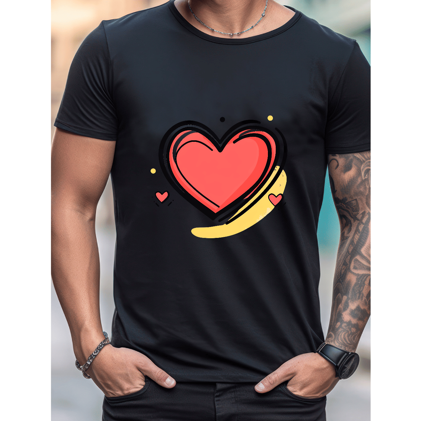 Celebrate in Style with This 100% Cotton Men's Valentine's Day Tee