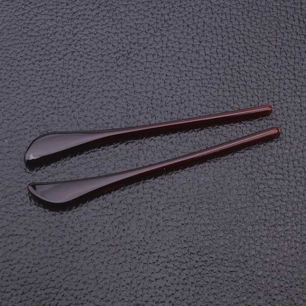 2 Pairs Eyeglass End Tips Replacement Earsocks Pieces Tube for Thin Metal Eyeglass Temple Arm, Brown