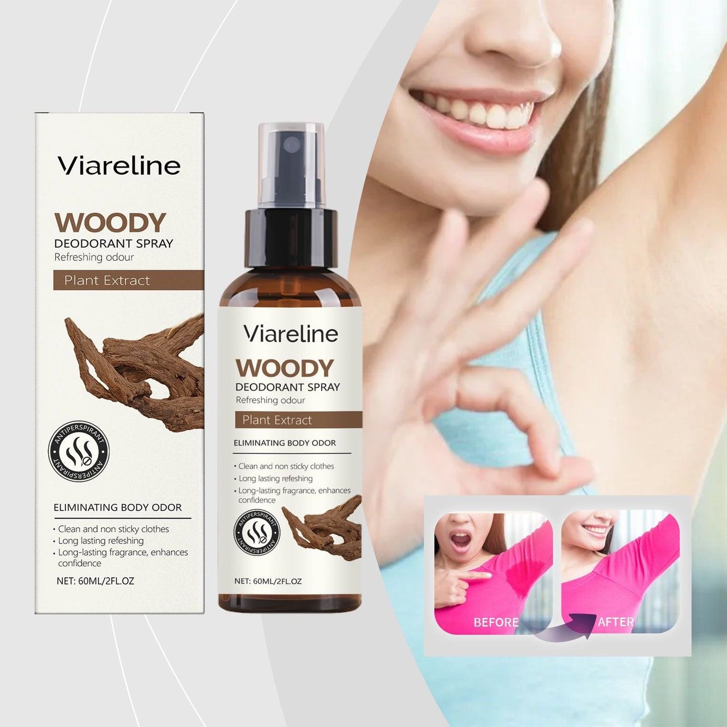 Viareline Agarwood Fresh Spray Leaves Fragrance Fresh, Refreshing And Comfortable, Desalting Odor Natural Fragrance