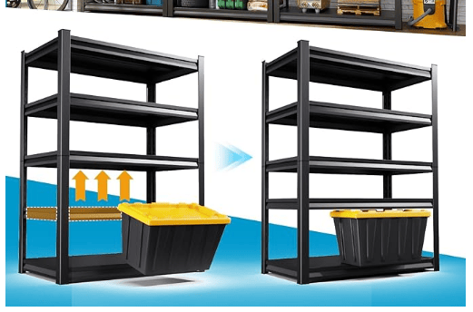 72" H Garage Shelving Unit, Garage Storage Shelves 2500LBS Heavy Duty Shelving, Adjustable 5 Tier Metal Shelving Utility Shelf, Storage Rack for Industrial, Warehouse, Basement (16" D*36" W*72" H)