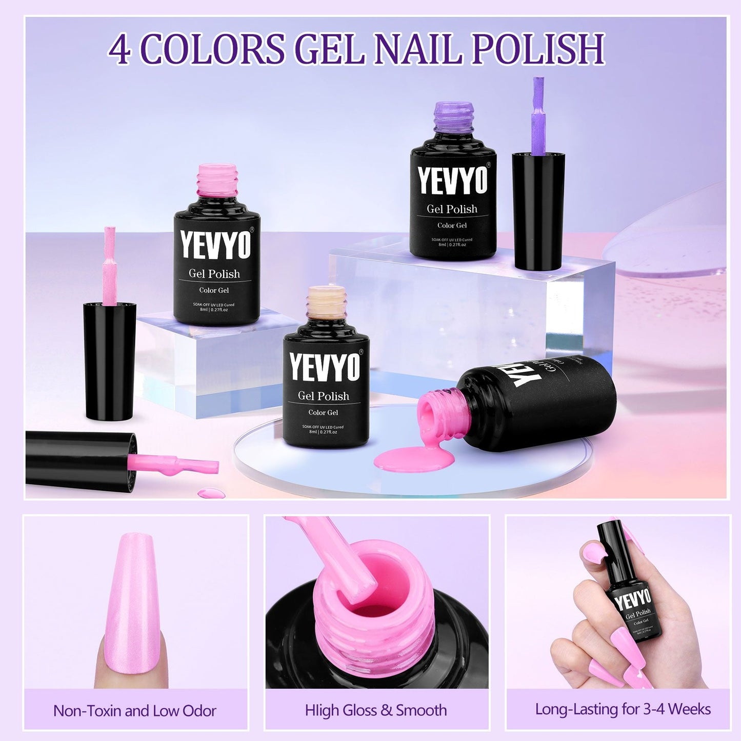 Acrylic Nail Kit with UV Light, 4 Colors Gel Polish Kit with 24 Glitter Colors Acrylic Powder Monomer Liquid
