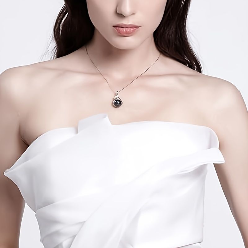 Lxalry Women's Handmade Tahitian-Black Pearl Necklace is the perfect gift for women for birthday, anniversary, Christmas gifts Wife--gift for wife Wedding birthday, anniversary jewelry-mom, girlfriend