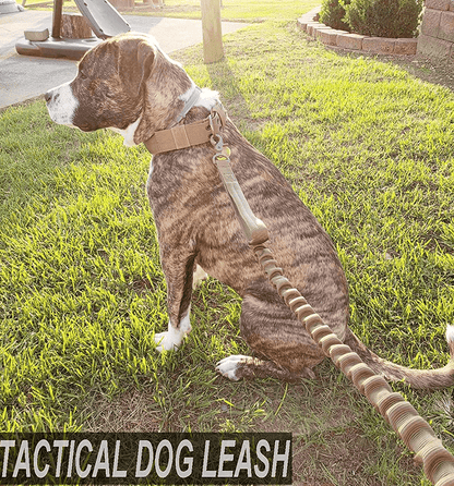 k9 leash; Bungee Dog Leash Tactical Dog Leash Nylon Adjustable Tactical Leash for Dogs Quick Release Military Dog Leash with 2 Control Handle; Bungee trap