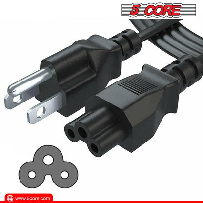 12ft 3 Prong Non-Polarized AC Wall Power Cable Cord for HP Dell Samsung Sony Asus Acer Toshiba Laptop Charger LED LCD Monitor Replacement Power Cord PL 1002