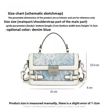 New glacier blue pillow bag this year's popular models of large-capacity fashion leisure women's bags