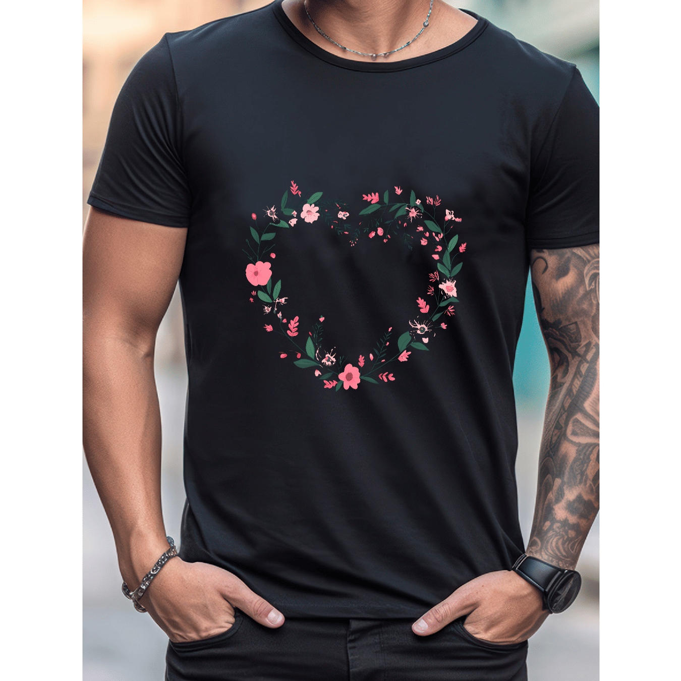 Celebrate in Style with This 100% Cotton Men's Valentine's Day Tee