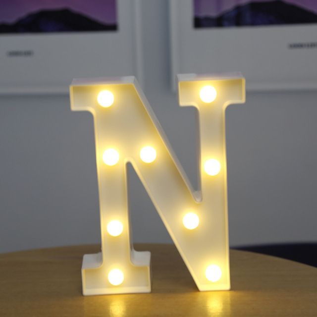 Alphabet Letter LED Lights Luminous Number Lamp Decor Battery Night Light for home Wedding Birthday Christmas party Decoration
