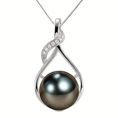 Lxalry Women's Handmade Tahitian-Black Pearl Necklace is the perfect gift for women for birthday, anniversary, Christmas gifts Wife--gift for wife Wedding birthday, anniversary jewelry-mom, girlfriend