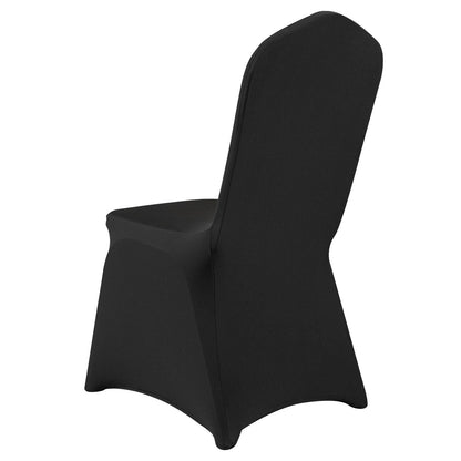 Stretch Spandex Folding Chair Covers, Universal Fitted Chair Cover, Removable Washable Protective Slipcovers, for Wedding, Holiday, Banquet, Party, Celebration, Dining (50PCS Black)
