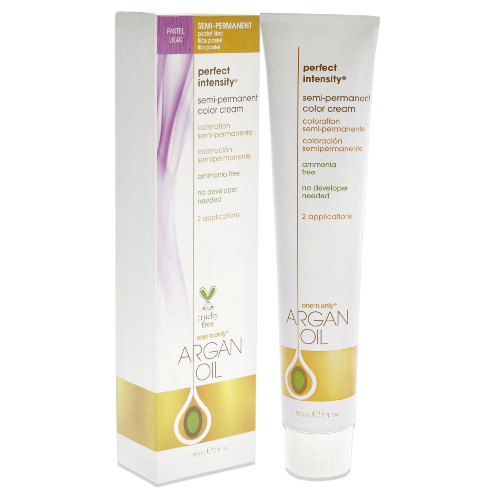 Argan Oil Perfect Intensity Semi-Permanent Color Cream - Pastel Lilac by One n Only for Unisex - 3 oz Hair Color