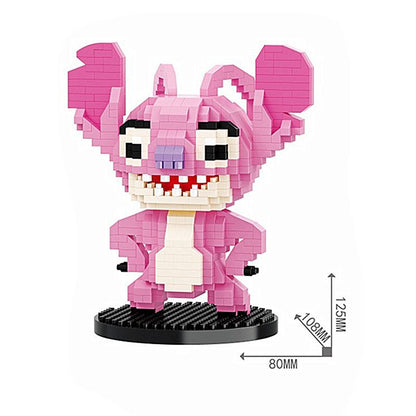 Funny Disney Lilo and Stitched Miniature Block Hot Selling Stitch Miniature Blocks DIY Guitar Holding Book Toys Gifts for Kids