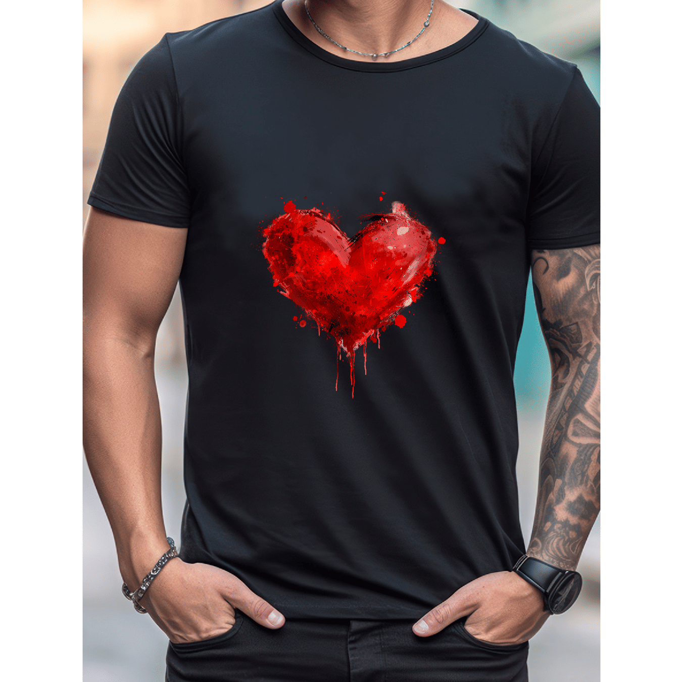 Celebrate in Style with This 100% Cotton Men's Valentine's Day Tee