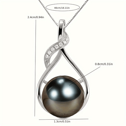 Lxalry Women's Handmade Tahitian-Black Pearl Necklace is the perfect gift for women for birthday, anniversary, Christmas gifts Wife--gift for wife Wedding birthday, anniversary jewelry-mom, girlfriend