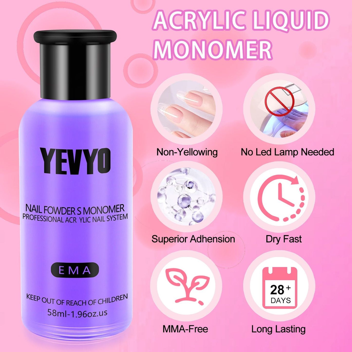 Acrylic Nail Kit, Nail Kit for Beginners with Everything, 24 Colors Glitter Acrylic Powder and Liquid Monomer Set, 200 Pcs Nail Tips, 3 Pcs Acrylic Nail Brush for Home DIY Extension Nail Salon