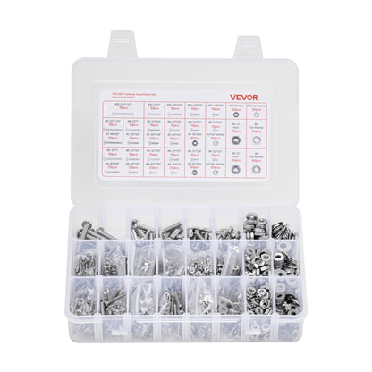 1110 Pcs Bolts Nuts Assortment Kit Imperial Stainless Steel for Furniture