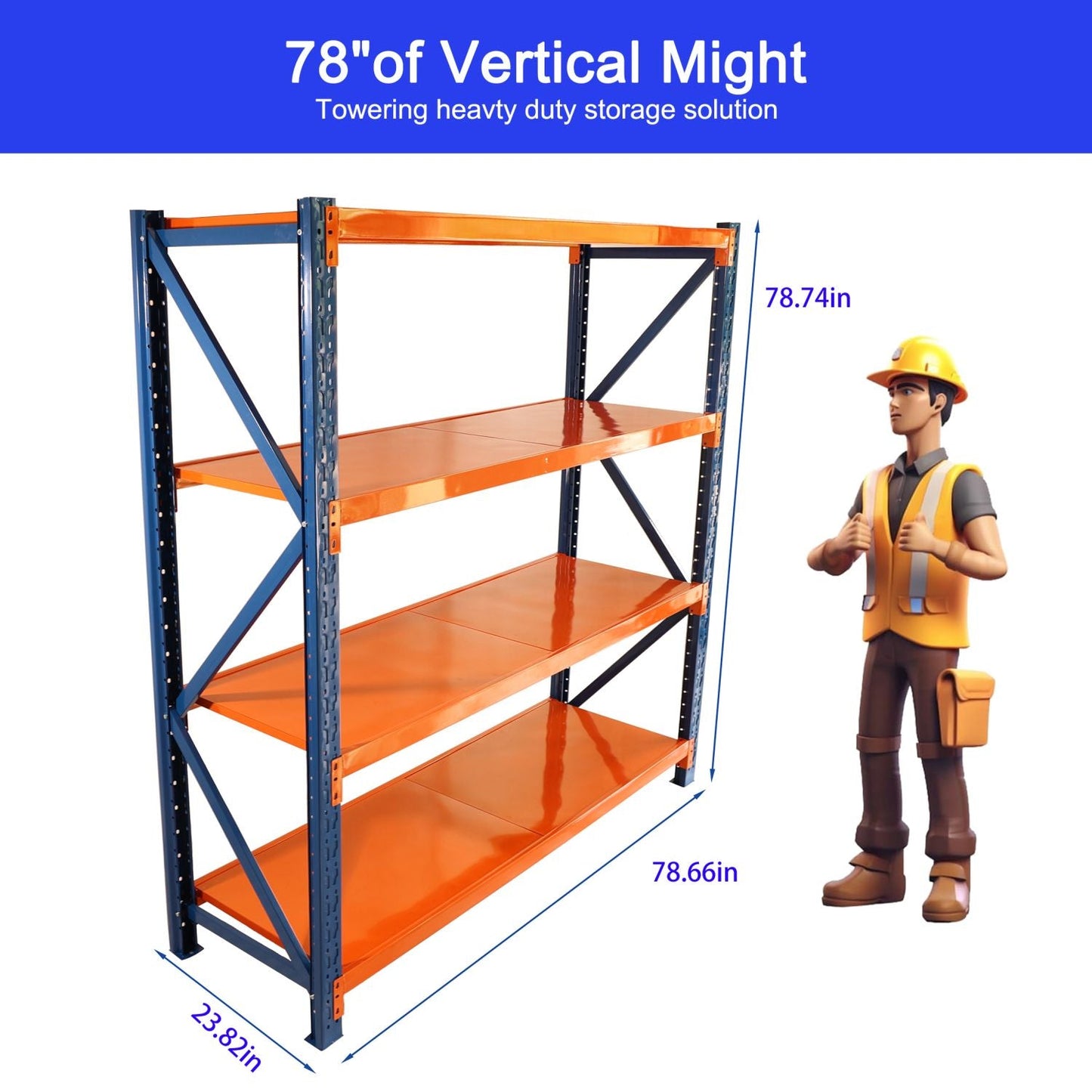 Garage shelves Heavy Duty - 4400 lbs garage storage 4 levels, adjustable metal shelving units and storage, industrial shelves utility shelves for commercial store tools gym