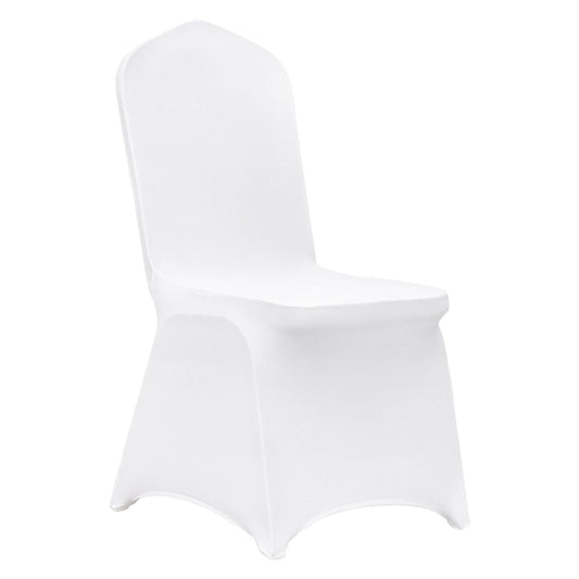 Stretch Spandex Folding Chair Covers, Universal Fitted Chair Cover, Removable Washable Protective Slipcovers, for Wedding, Holiday, Banquet, Party, Celebration, Dining (50PCS White)