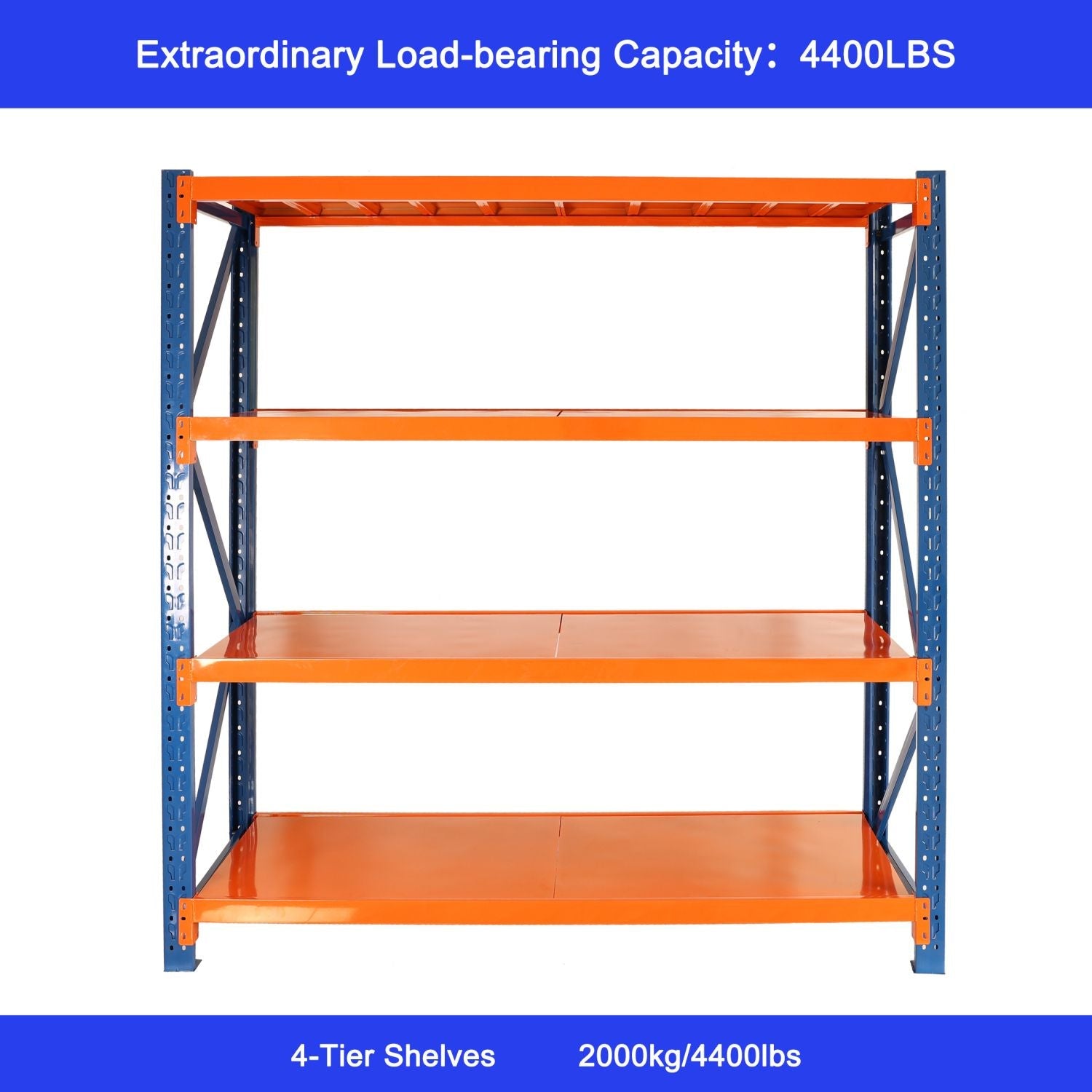 Garage shelves Heavy Duty - 4400 lbs garage storage 4 levels, adjustable metal shelving units and storage, industrial shelves utility shelves for commercial store tools gym