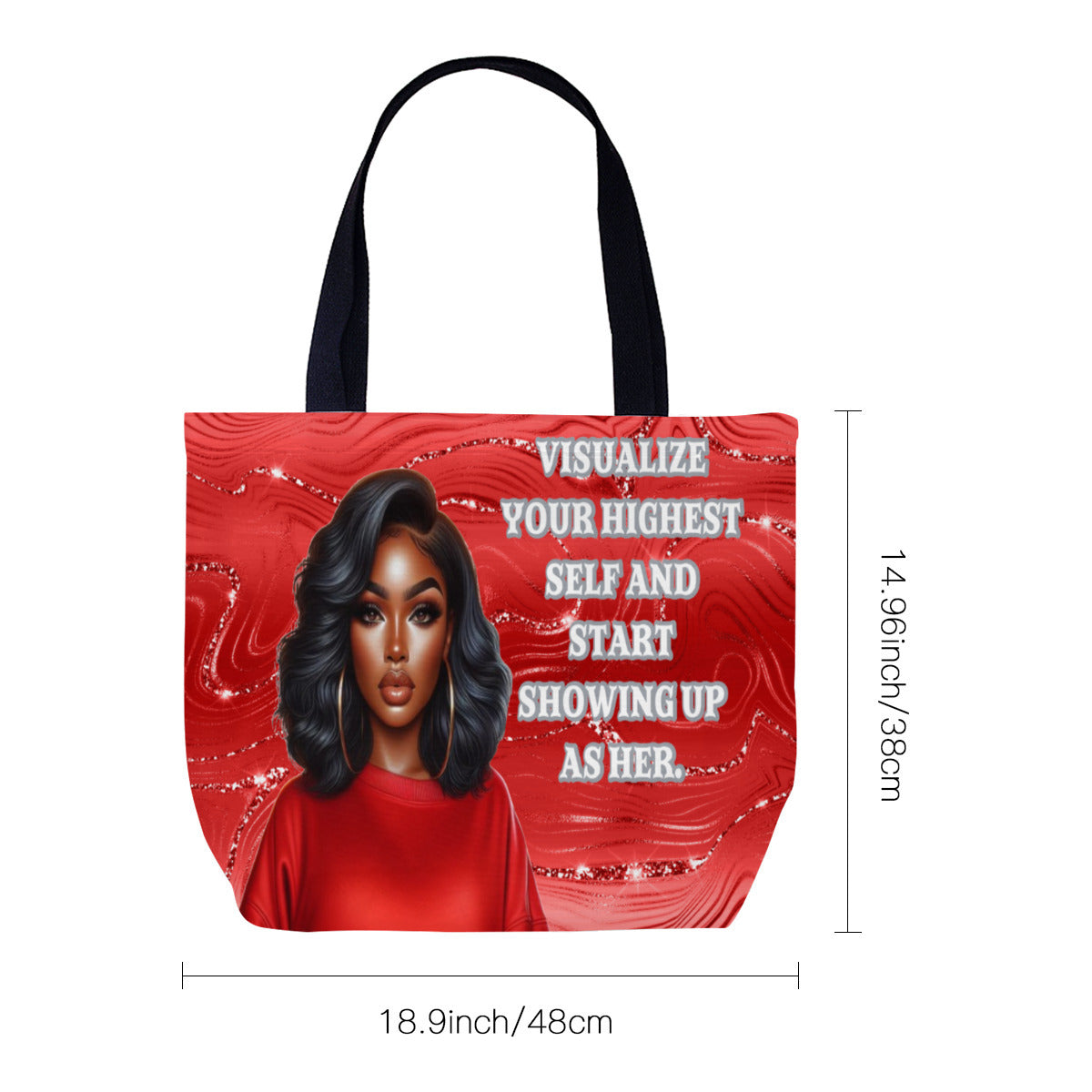 "Visualize Your Highest Self Tote Bag: Inspire and Empower on the Go!", Empowerment Tote Bag, Girl Boss,