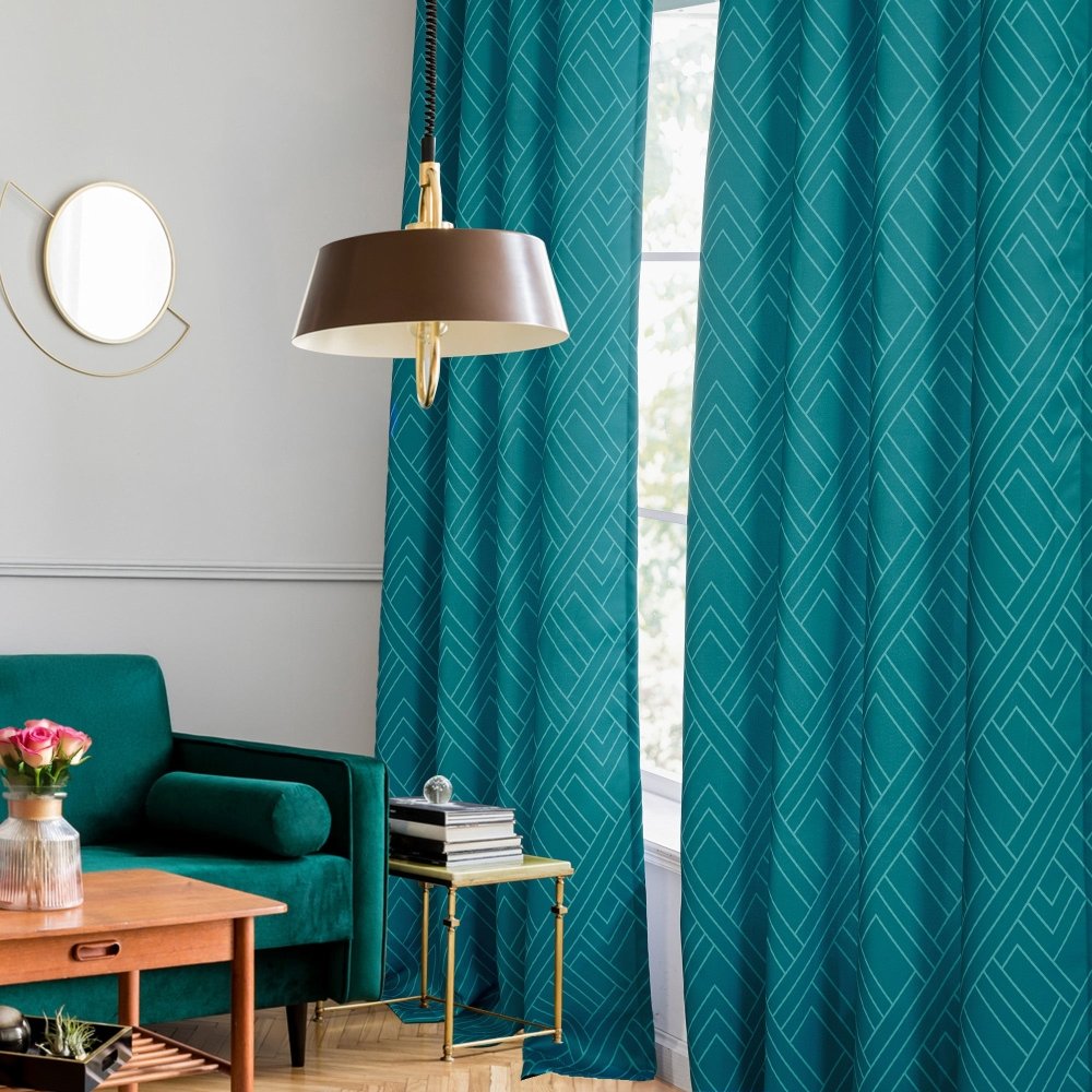 Envogue Art Deco Lines Blackout Curtains