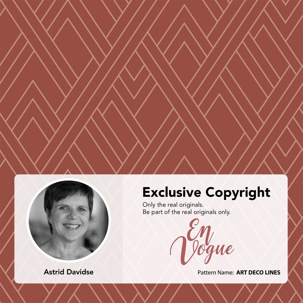 Envogue Art Deco Lines Blackout Curtains