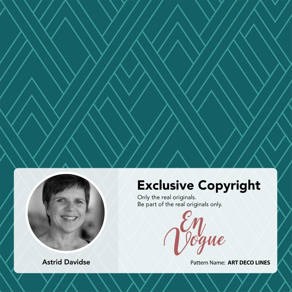 Envogue Art Deco Lines Blackout Curtains