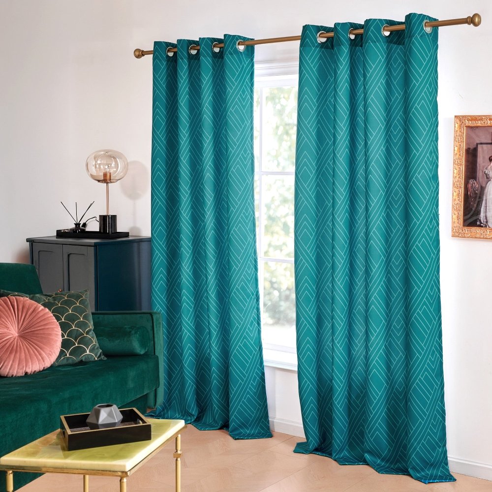 Envogue Art Deco Lines Blackout Curtains