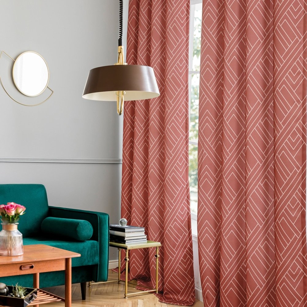 Envogue Art Deco Lines Blackout Curtains