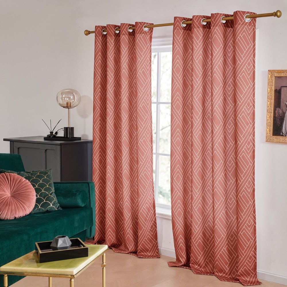 Envogue Art Deco Lines Blackout Curtains
