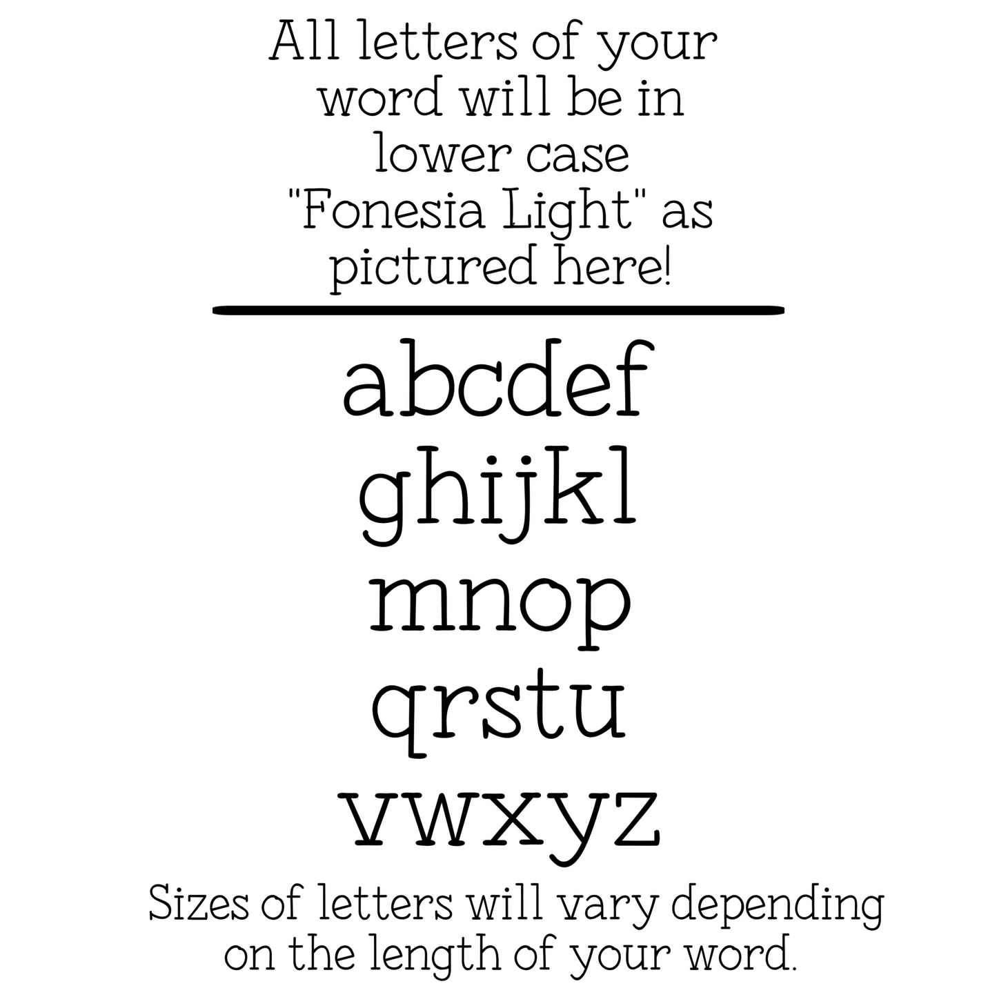 CUSTOM- Small Phrase or Word Sign