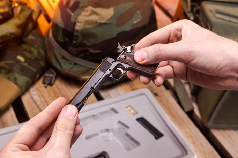 GoatGuns Die Cast 1/2.5 Scale 1911 Model Hand Gun, Black 1911-BLACK