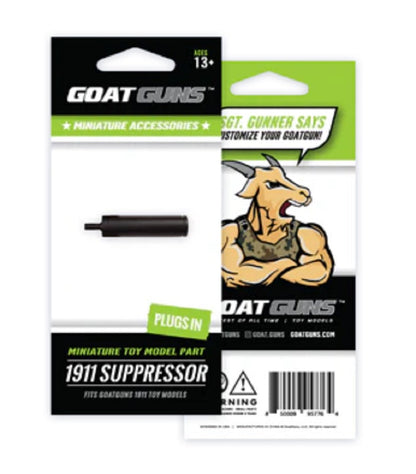 GoatGuns Die Cast Mini 1911 Suppressor, Black, for 1911 Models 1911-SUPPRESSOR-B