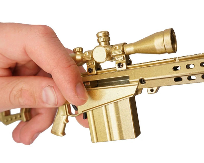 GoatGuns 1/3 Scale Die Cast Barrett .50Cal Sniper Rifle Model, Gold 50-GOLD