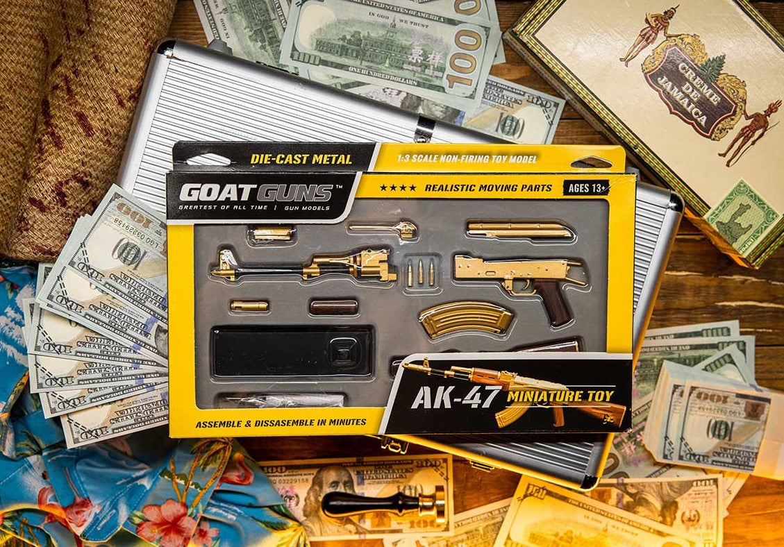 GoatGuns Die Cast 1/3 Scale AK47 Gold Riffle Model AK-GOLD