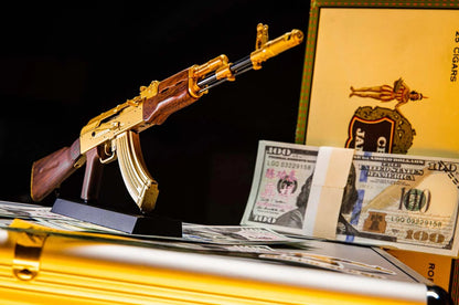GoatGuns Die Cast 1/3 Scale AK47 Gold Riffle Model AK-GOLD