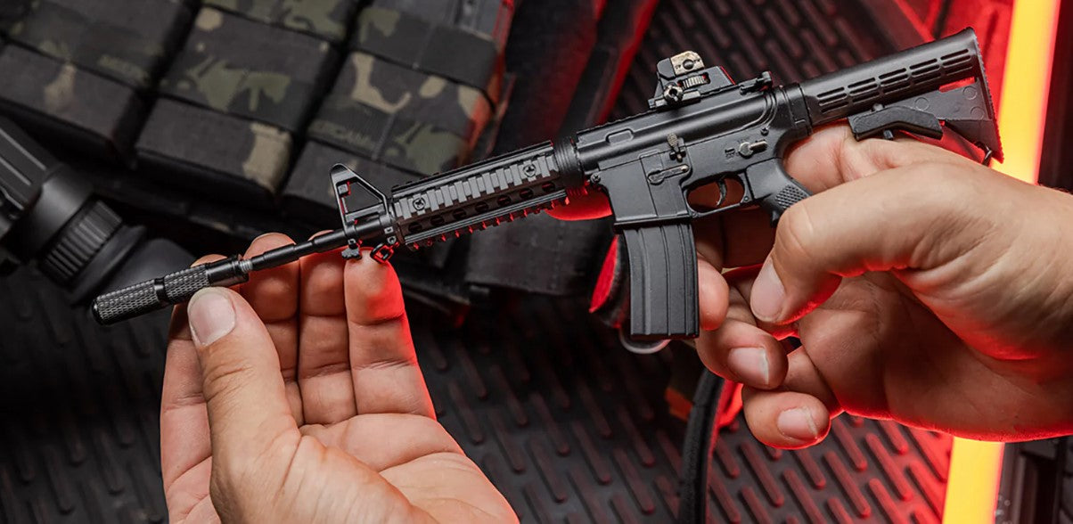 GoatGuns 1/3 Scale Diecast Starter Pack 3 Model Guns with accessories and Gun Rack KIT-STARTER