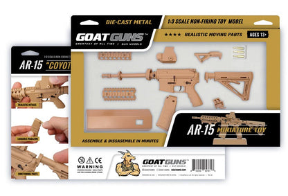 GoatGuns 1/3 Scale Die Cast AR15 Model, Coyote AR-COYOTE