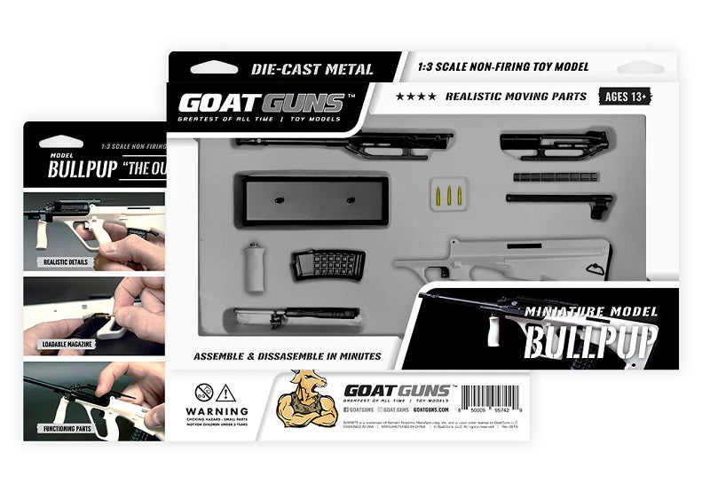 GoatGuns 1/3 Scale Die Cast Bullpup Model AR, White BP-WHITE