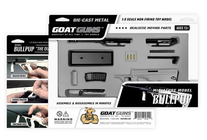 GoatGuns 1/3 Scale Die Cast Bullpup Model AR, White BP-WHITE