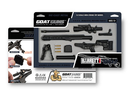 GoatGuns 1/4 Scale Die Cast Barrett MRAD MK22 Sniper Model Black MK22-BLACK