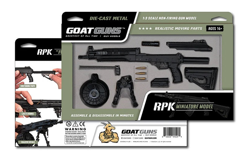 GoatGuns 1/3 Scale Die Cast RPK-16 LMG Model Black RPK-BLACK