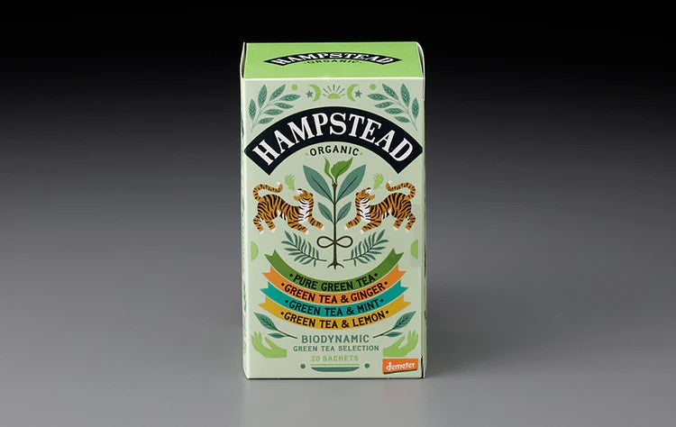 Hampstead Organic Green Tea Sampler Box - 20 Tea Bags