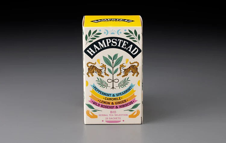 Hampstead Organic Herbal Tea Sampler Box - 20 Tea Bags